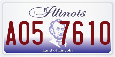 IL license plate A057610