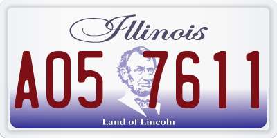 IL license plate A057611