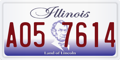 IL license plate A057614