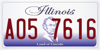 IL license plate A057616