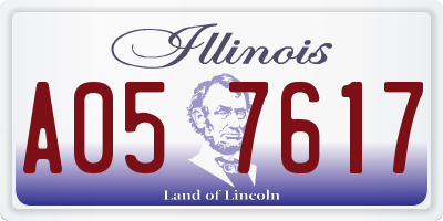 IL license plate A057617