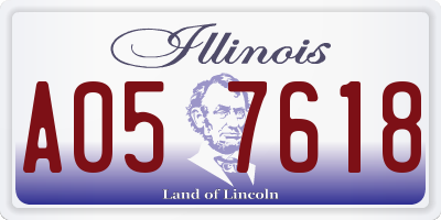 IL license plate A057618