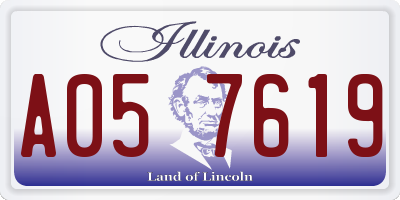 IL license plate A057619