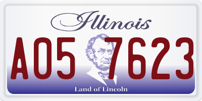 IL license plate A057623