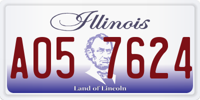 IL license plate A057624