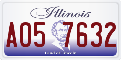 IL license plate A057632
