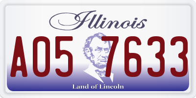 IL license plate A057633