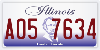 IL license plate A057634