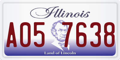 IL license plate A057638