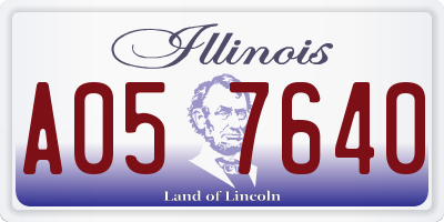 IL license plate A057640