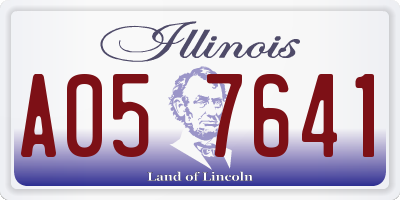 IL license plate A057641