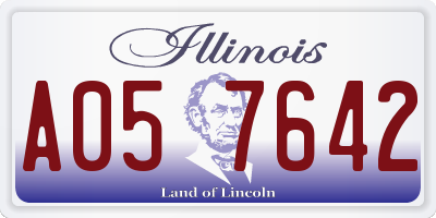 IL license plate A057642