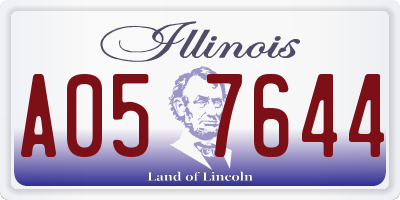 IL license plate A057644