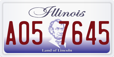 IL license plate A057645