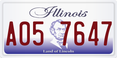 IL license plate A057647