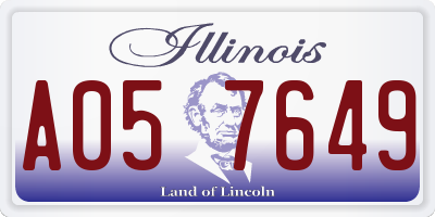 IL license plate A057649