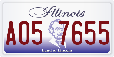 IL license plate A057655