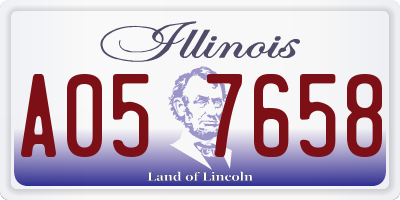 IL license plate A057658