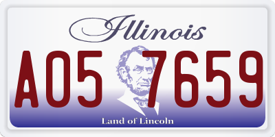 IL license plate A057659