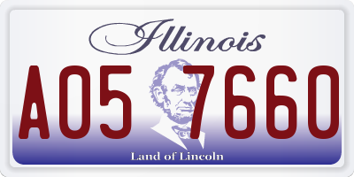 IL license plate A057660