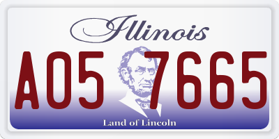 IL license plate A057665