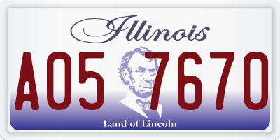 IL license plate A057670