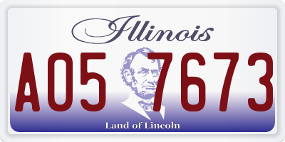 IL license plate A057673