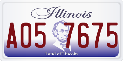 IL license plate A057675