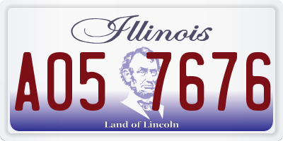 IL license plate A057676