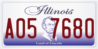 IL license plate A057680