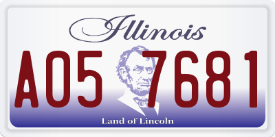 IL license plate A057681