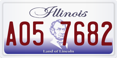 IL license plate A057682