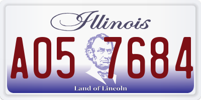 IL license plate A057684