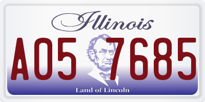 IL license plate A057685
