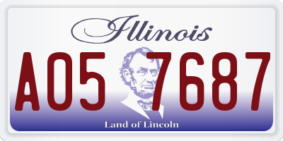 IL license plate A057687