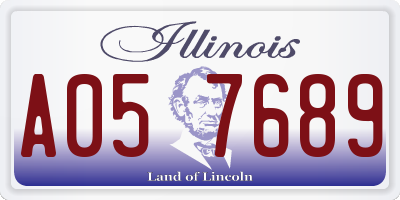 IL license plate A057689