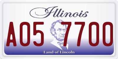 IL license plate A057700
