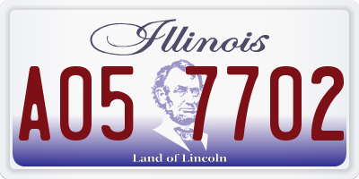 IL license plate A057702