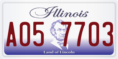 IL license plate A057703