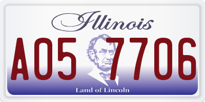 IL license plate A057706