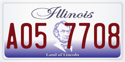 IL license plate A057708