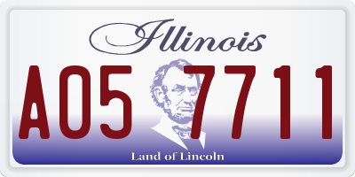 IL license plate A057711