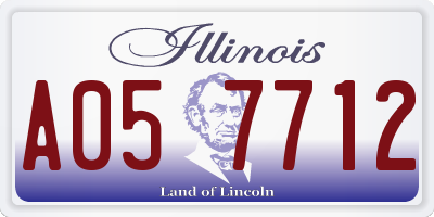 IL license plate A057712