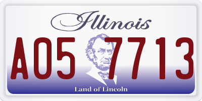 IL license plate A057713