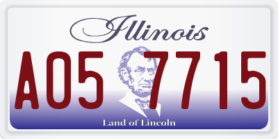 IL license plate A057715