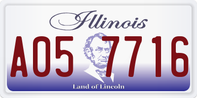 IL license plate A057716