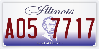 IL license plate A057717