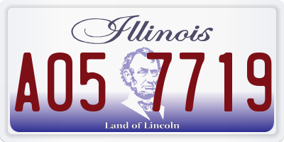 IL license plate A057719