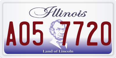IL license plate A057720