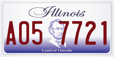IL license plate A057721
